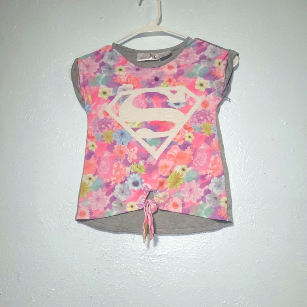 Supergirl Tie-Front Tee - Size 6